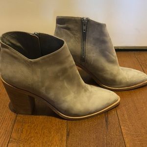 Vince Grey Suede Booties